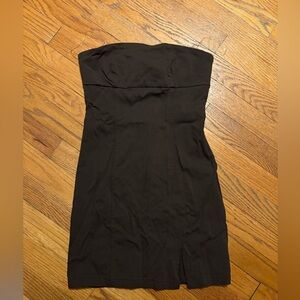 Kendall & Kylie Perfect Strapless Brown Mini Dress